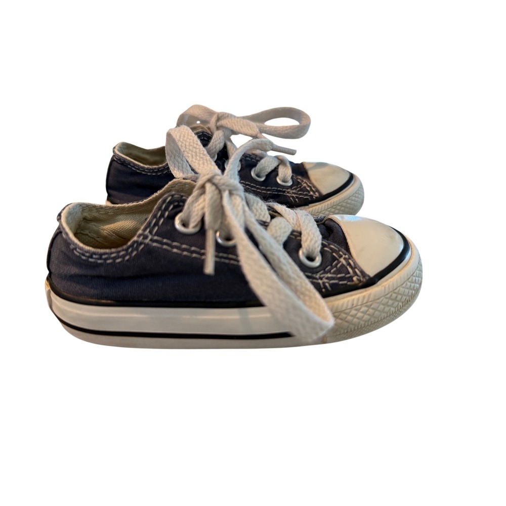 Converse All Star Low‎ Top Canvas Sneakers Toddler Kids Navy Blue Size 5b Shoes